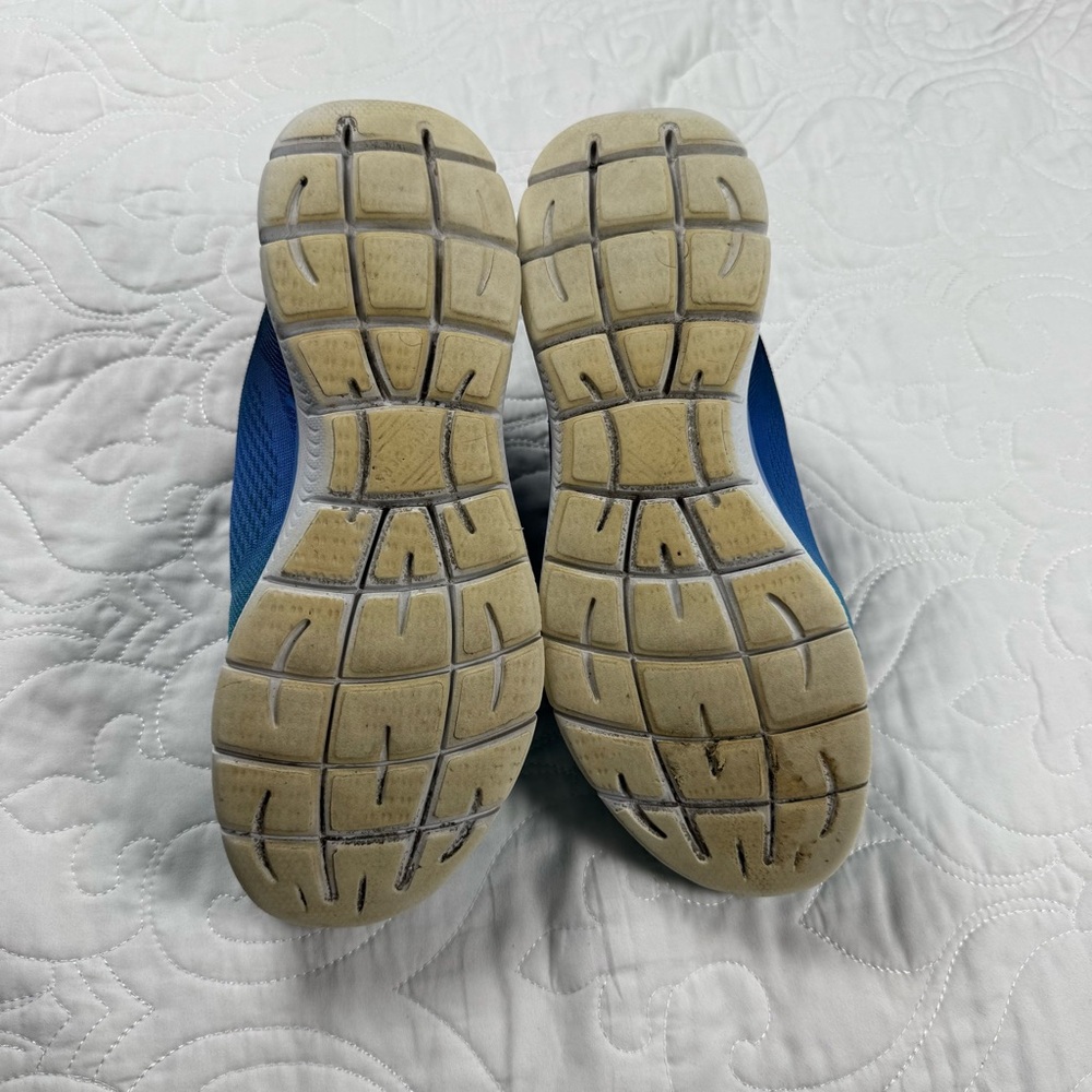Skechers Summits Bright Charmer Sneakers Memory Foam Slip On Blue Womens 7.5 EUC - Picture 6 of 9